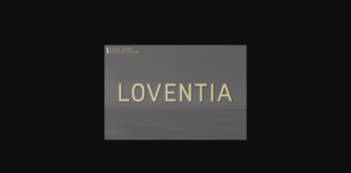 Loventia Font Poster 1