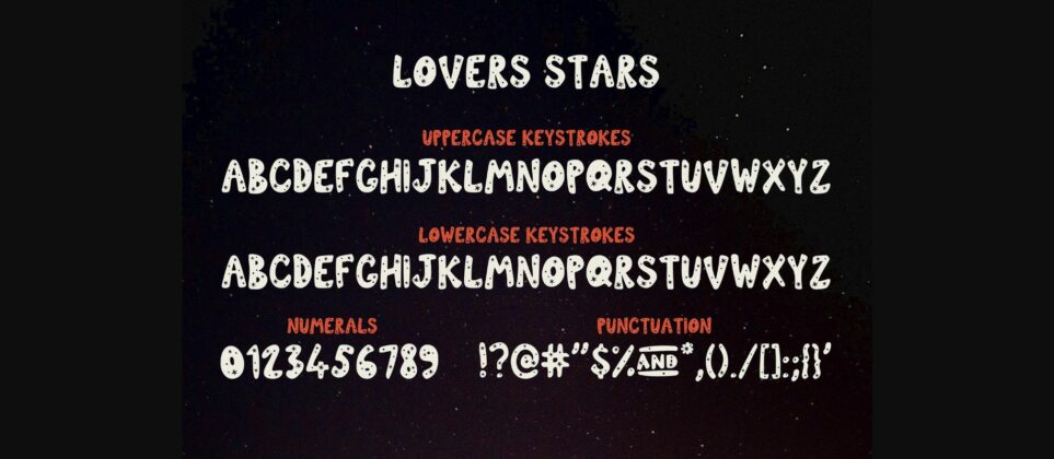 Lovers Stars Font Poster 7