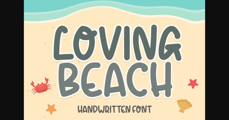 Loving Beach Font Poster 3