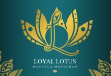 Loyal Lotus Mandala Monogram Font Poster 1