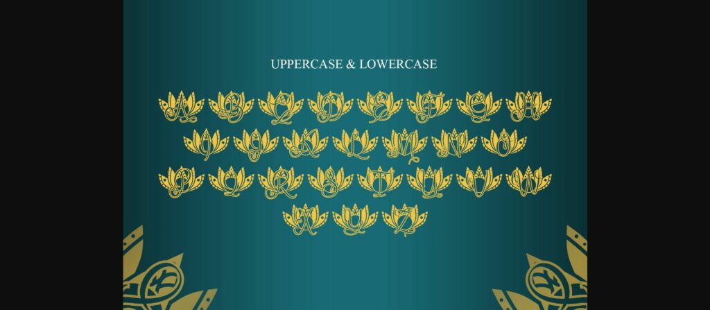 Loyal Lotus Mandala Monogram Font Poster 8