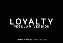 Loyalty Font Loyalty Font Poster 1