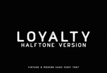Loyalty Halftone Font Poster 1