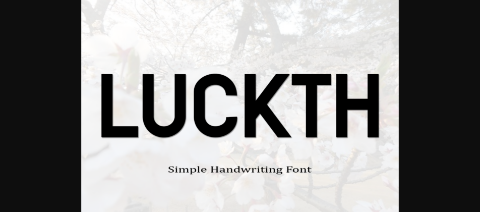 Luckth Font Poster 3