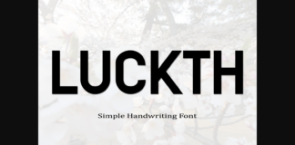 Luckth Font Poster 1