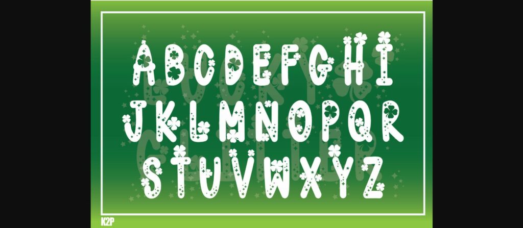 Lucky Glitter Font Poster 2