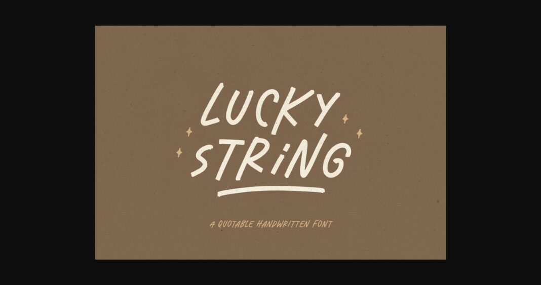 Lucky String Font Poster 3