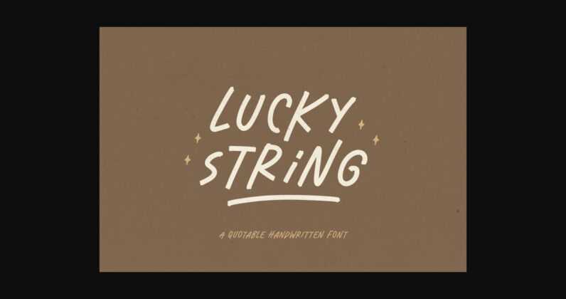 Lucky String Font Poster 3