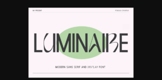 Luminaire Font Poster 1