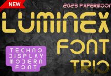 Luminex Trio Modern Font Poster 1