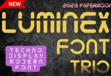 Luminex Trio Modern Font Poster 1