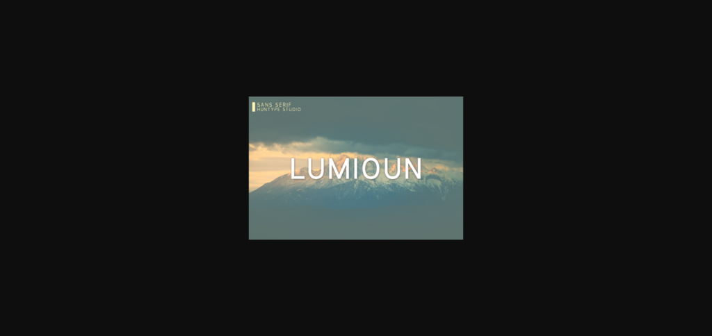 Lumioun Font Poster 3