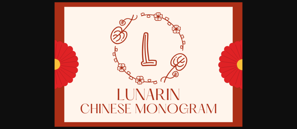 Lunarin Chinese Monogram Font Poster 3