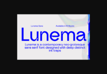Lunema Font Poster 1