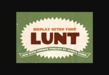 Lunt Font Poster 1