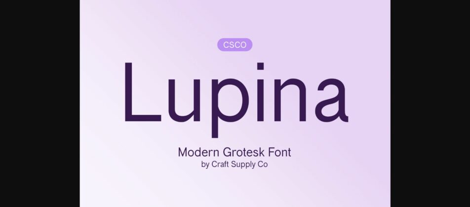 Lupina Font Poster 3