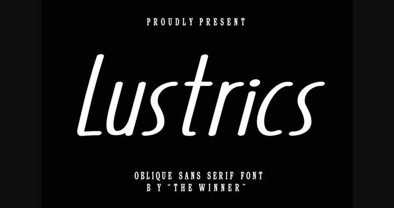 Lustrics Font Poster 3