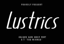 Lustrics Font Poster 1