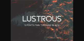 Lustrous Font Poster 1