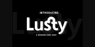 Lusty Font Poster 1