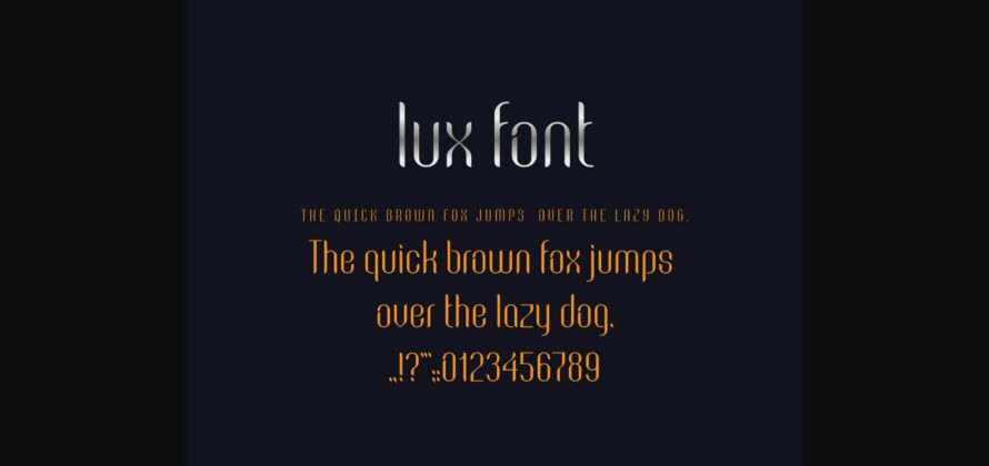 Lux Font Poster 3