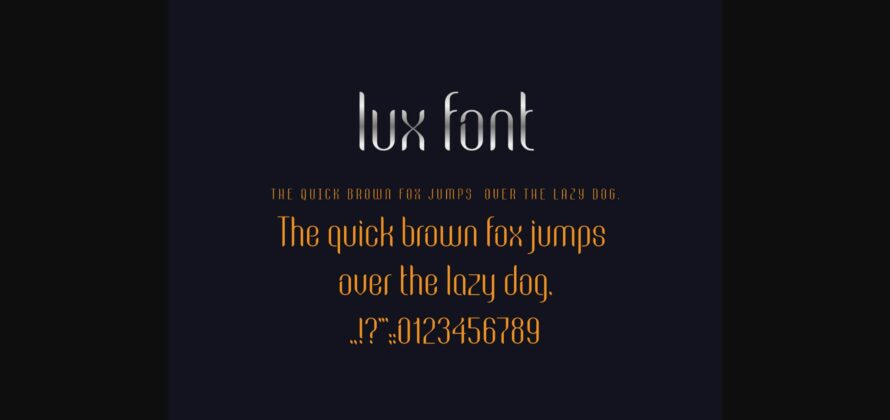 Lux Font Poster 1