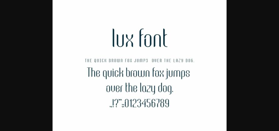 Lux Font Poster 4
