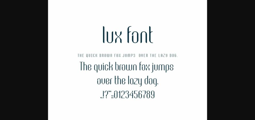 Lux Font Poster 2