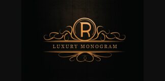 Luxury Monogram Font Poster 1