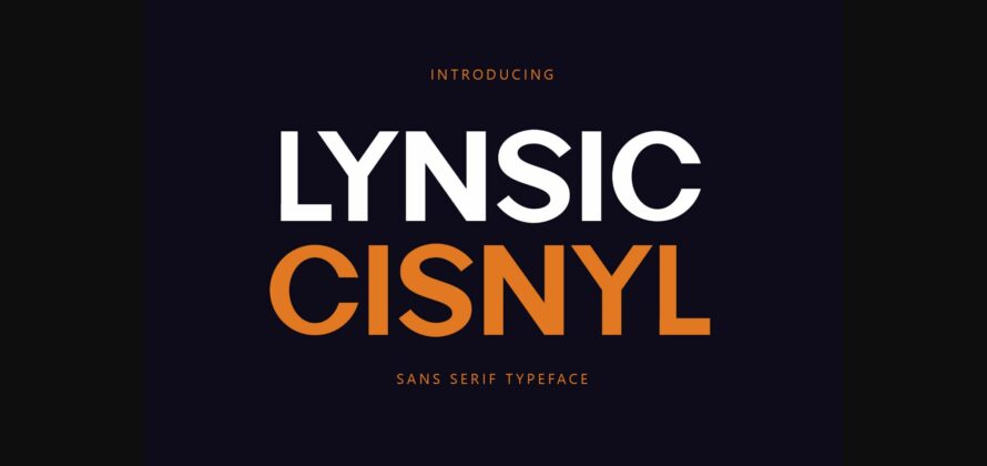 Lynsic Cisnyl Font Poster 3