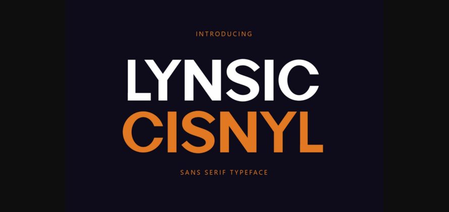 Lynsic Cisnyl Font Poster 1