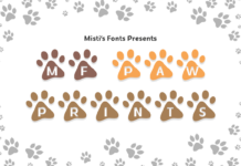 Mf Paw Prints Font Poster 1