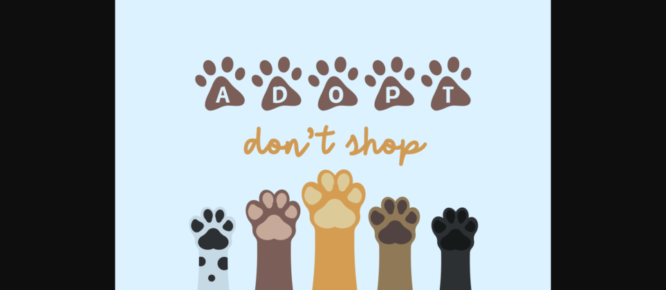 Mf Paw Prints Font Poster 5