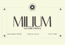 Milium Font Poster 1