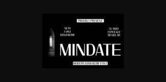 Mindate Font Poster 1