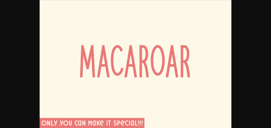 Macaroar Font Poster 3