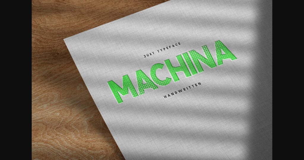 Machina Font Poster 2