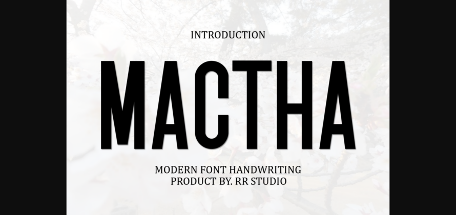 Mactha Font Poster 1