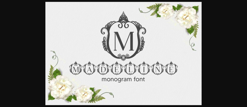 Madeline Monogram Font Poster 3
