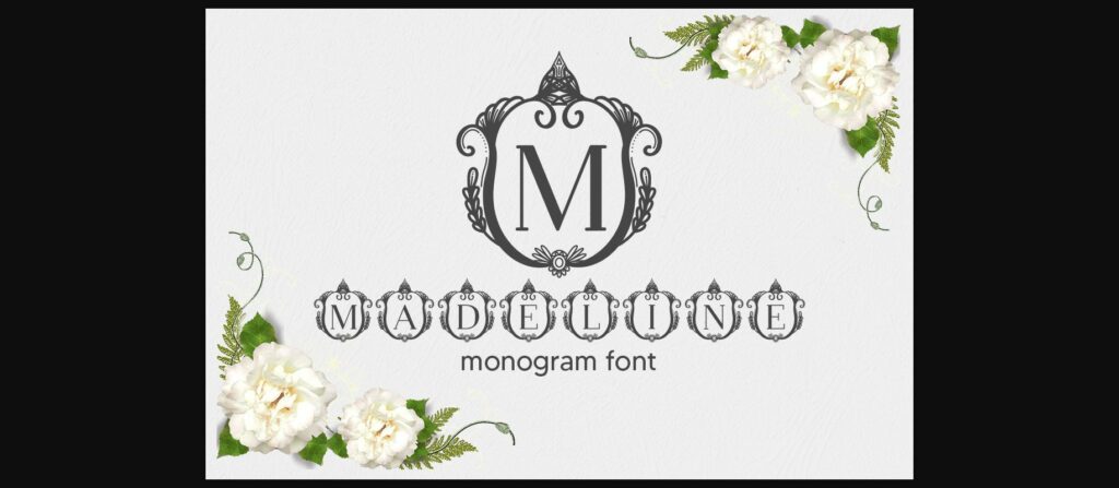 Madeline Monogram Font Poster 3