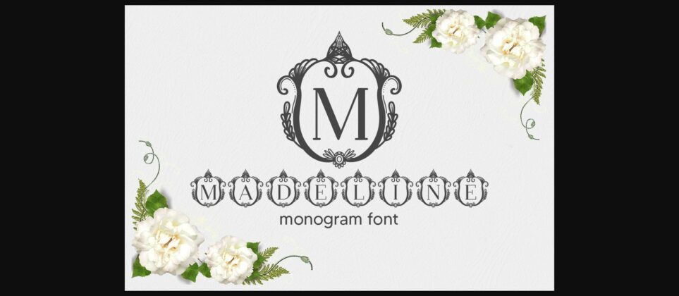 Madeline Monogram Font Poster 3