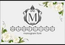 Madeline Monogram Font Poster 1