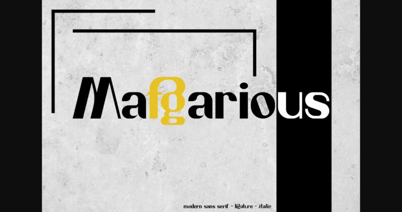 Mafgarious Font Poster 3