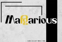 Mafgarious Font Mafgarious Font Poster 1