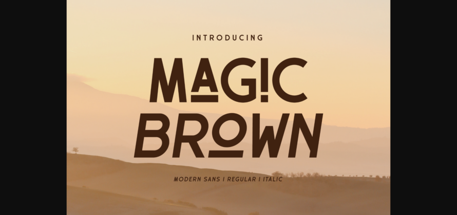 Magic Brown Font Poster 3