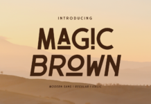Magic Brown Font Poster 1