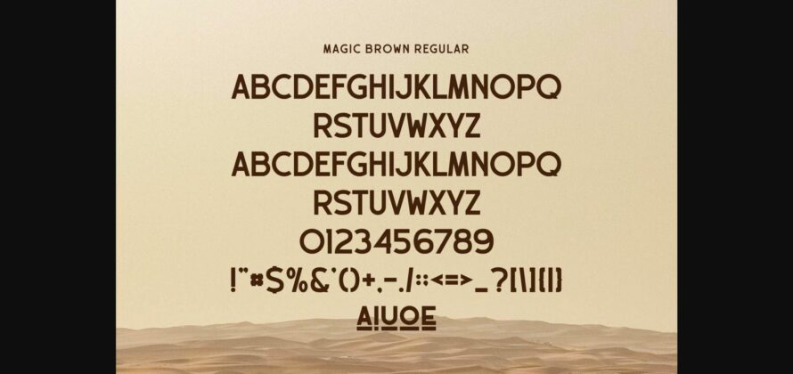 Magic Brown Font Poster 7