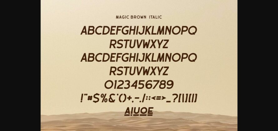 Magic Brown Font Poster 8
