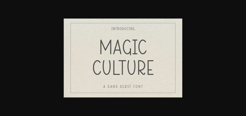 Magic Culture Font Poster 3