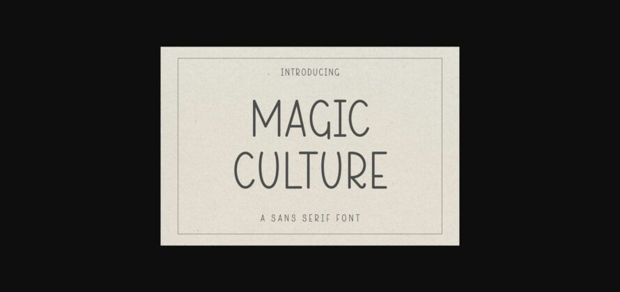 Magic Culture Font Poster 3